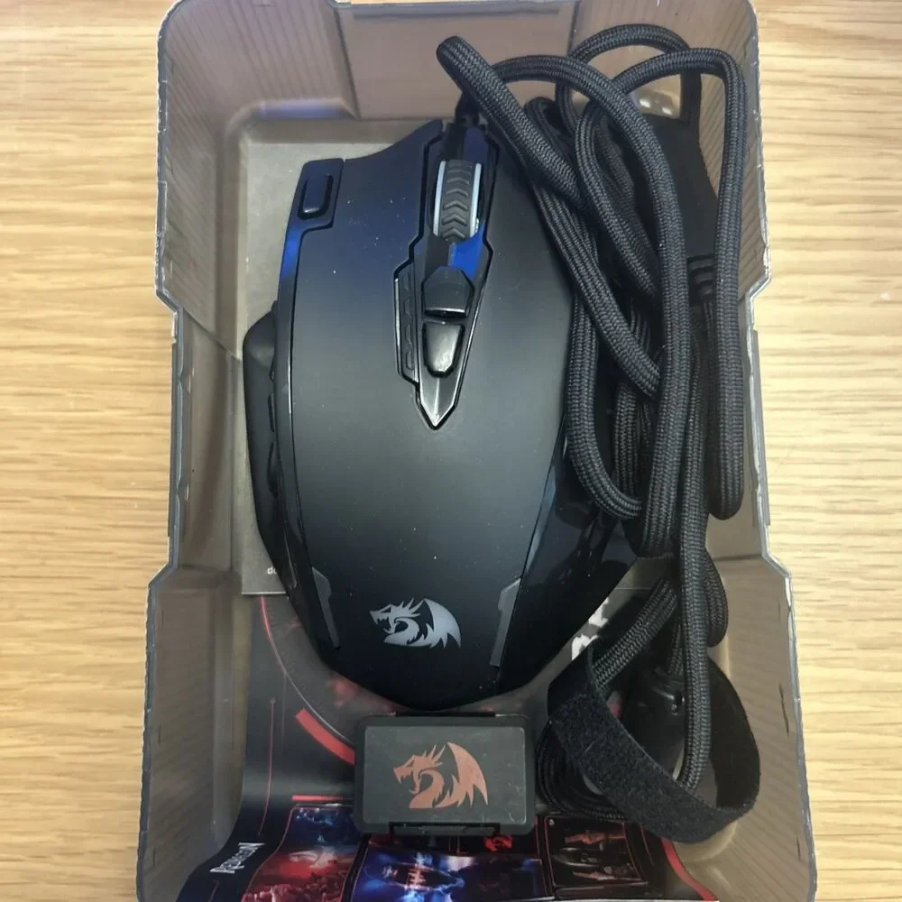 Redragon M908 Impact RGB LED MMO Gaming Mouse with 12 Side Buttons, Optical Wire